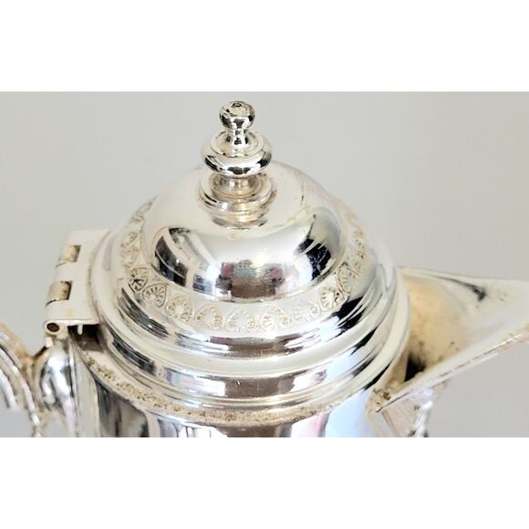 Claret Decanter Silver Top Retro MCM Italy Glass Pitcher Vintage - Picture 8 of 12